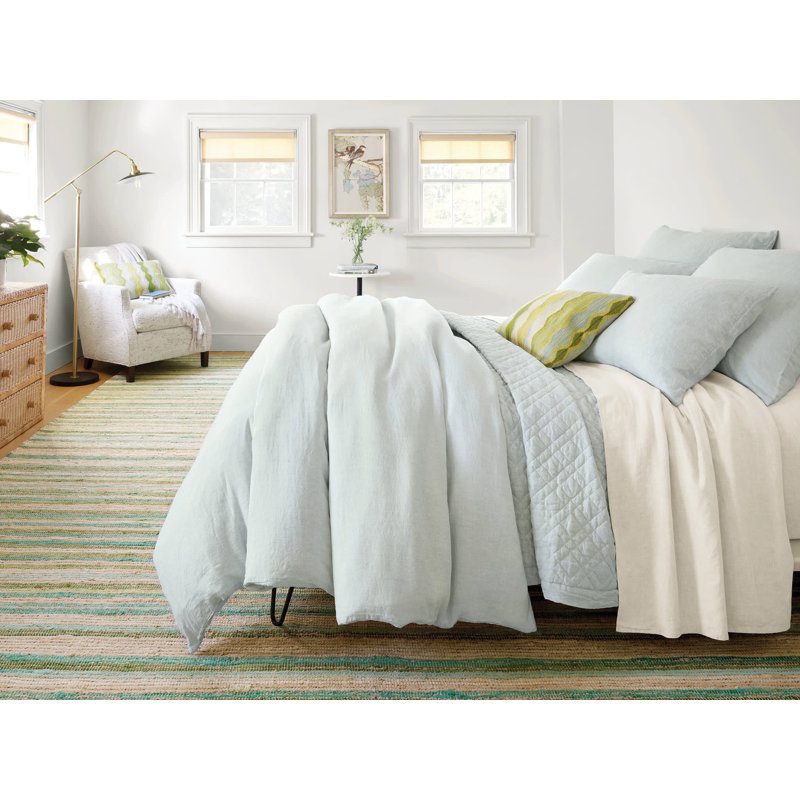 Lush Linen Duvet Cover, Sky, King Duvet Cover