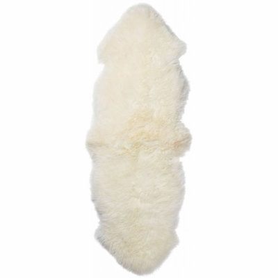 Solid Colour Sheepskin Standard 60cm X 160cm Area Rug