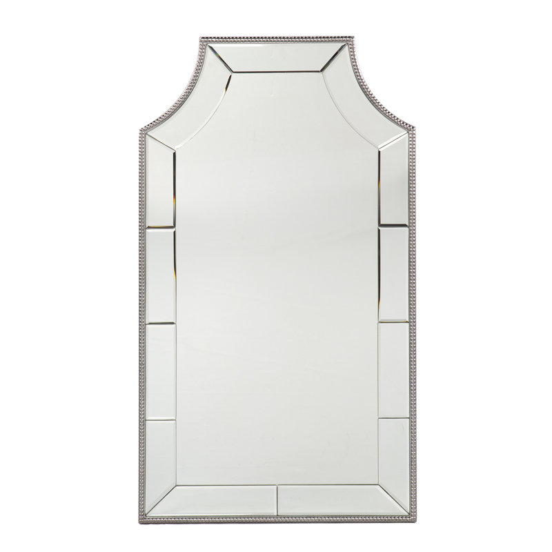 Elegant Silver Beveled Rectangular Wall Mirror