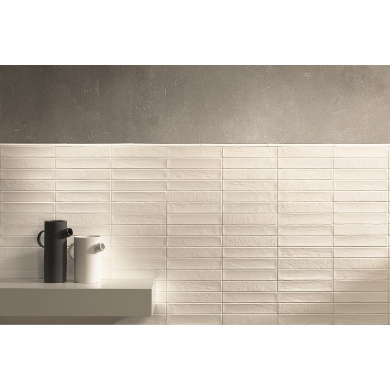 Atelier 2" x  10" Patterned Subway Tile, Cotton