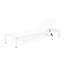 Chaise longue réglable en blanc avec structure et filet respirant, 2 2 rouille - structure en aluminium