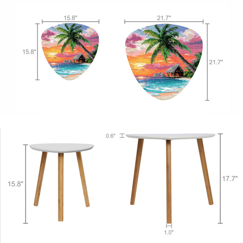 Ensemble de 2 tables basses gigognes Triangle