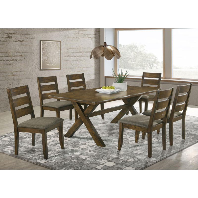 Iaan 7 - Piece Dining Set in Brown