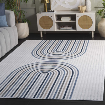 Tapis Saylor 114 ivoire / gris-bleu