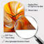 Horloge murale orange abstraite, chaleureuse, conception fractale VII-104241184