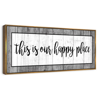 Plaque murale «This is our happy place»