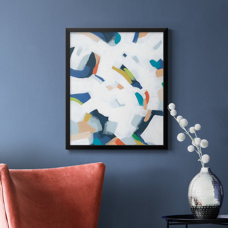 Toile encadrée de qualité supérieure «Bright Orbit I» - prête à être accrochée, H 24 po x l 20 po, Noir
