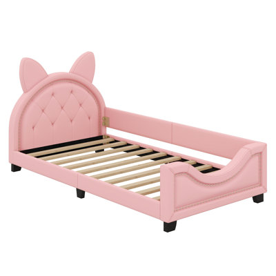 Upholstered Daybed With Carton Ears Shaped Headboard