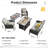 5 Piece Sofa Seating Group with fire pit and Cushions-1400947290
