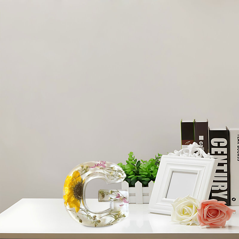Fleur, veilleuse, fleur, lettre, cadeau de décoration en résine