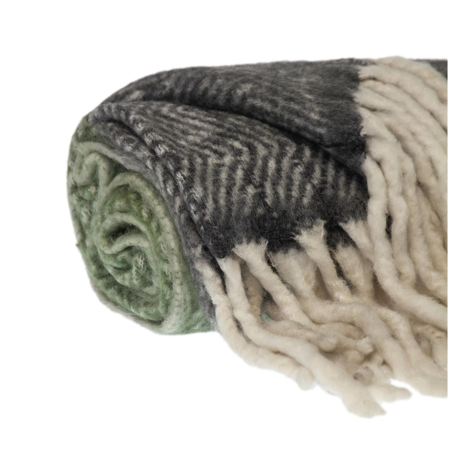 Ixia Knitted Throw Blanket, Gray