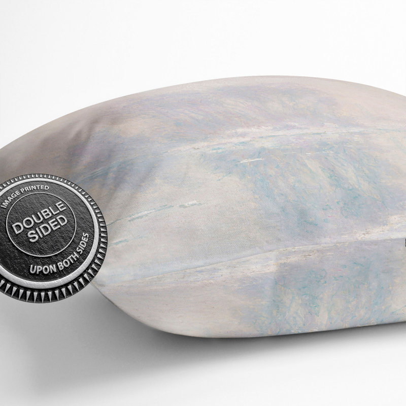 Ice Floes Square Throw Cushion, 40cm H x 40cm W x 15cm D, Aqua
