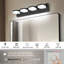 Luminaire de salle de bain noir 4 lumières à DEL à intensité variable pour meuble-lavabo noir à intensité variable 24W blanc froid 6000K-449431555-449431562-449431564