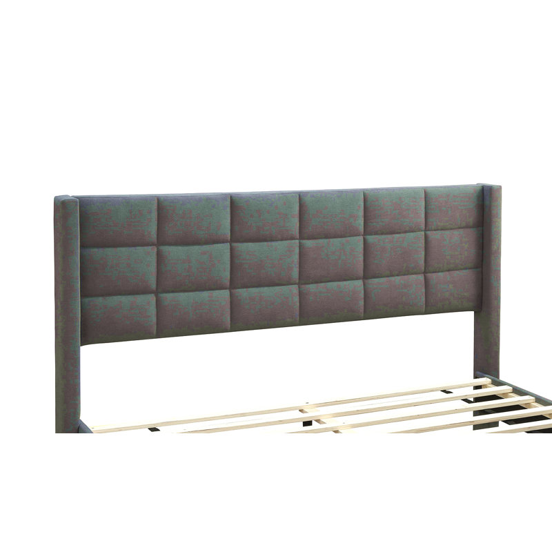 Elegant Modern Bed, Gris, Lit double
