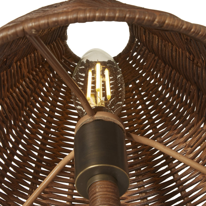 Delphine Wicker Sconce in Dark Brown