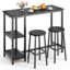 Ensemble de salle à manger 3 pièces à hauteur de bar avec tablettes et tabourets-308151232-308151233