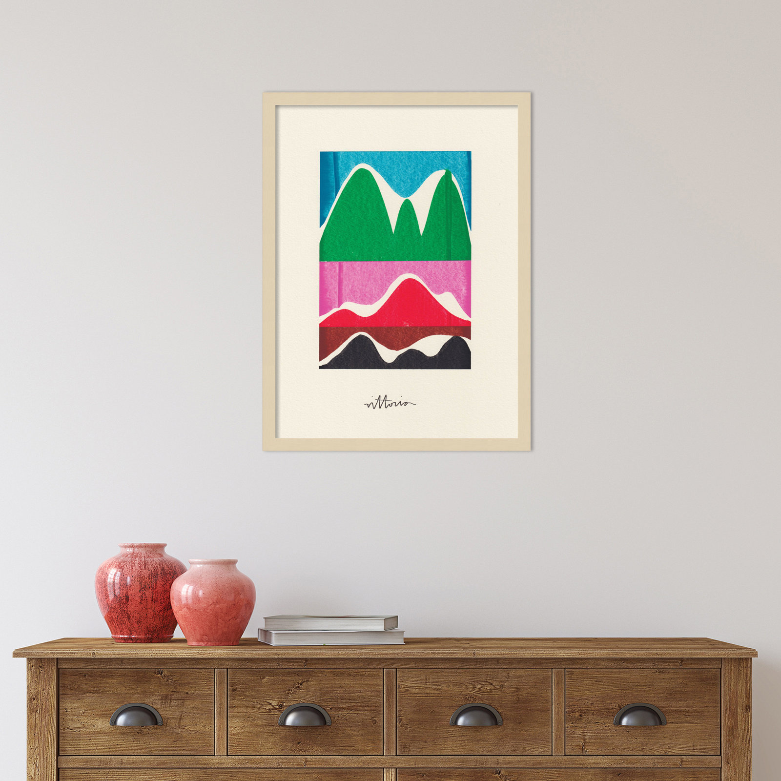 Olav "Beyond Our Wildest Dream" Print, 19" W x 25" H x 1" D, Black Framed
