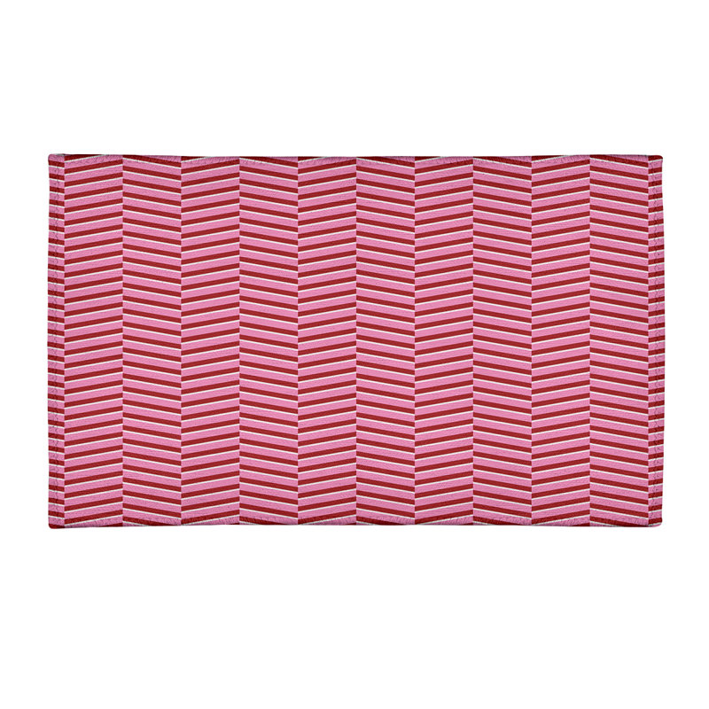 Tapis rose/rouge fait main, Rectangle 2 pi x 3 pi