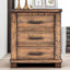 Table de chevet rustique en bois massif récupéré à trois tiroirs Rustic (ancien sku: WF298401AAD)