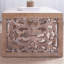 Table basse 47,2 "en bois sculpté rustique - aspect fabriqué à la main-1789827676