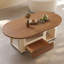 Table basse en fer brun et bois manufacturé brun-109517330