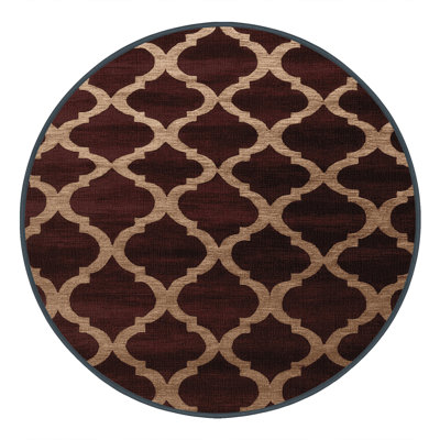 Machine Washable Trellis Black Area Rug