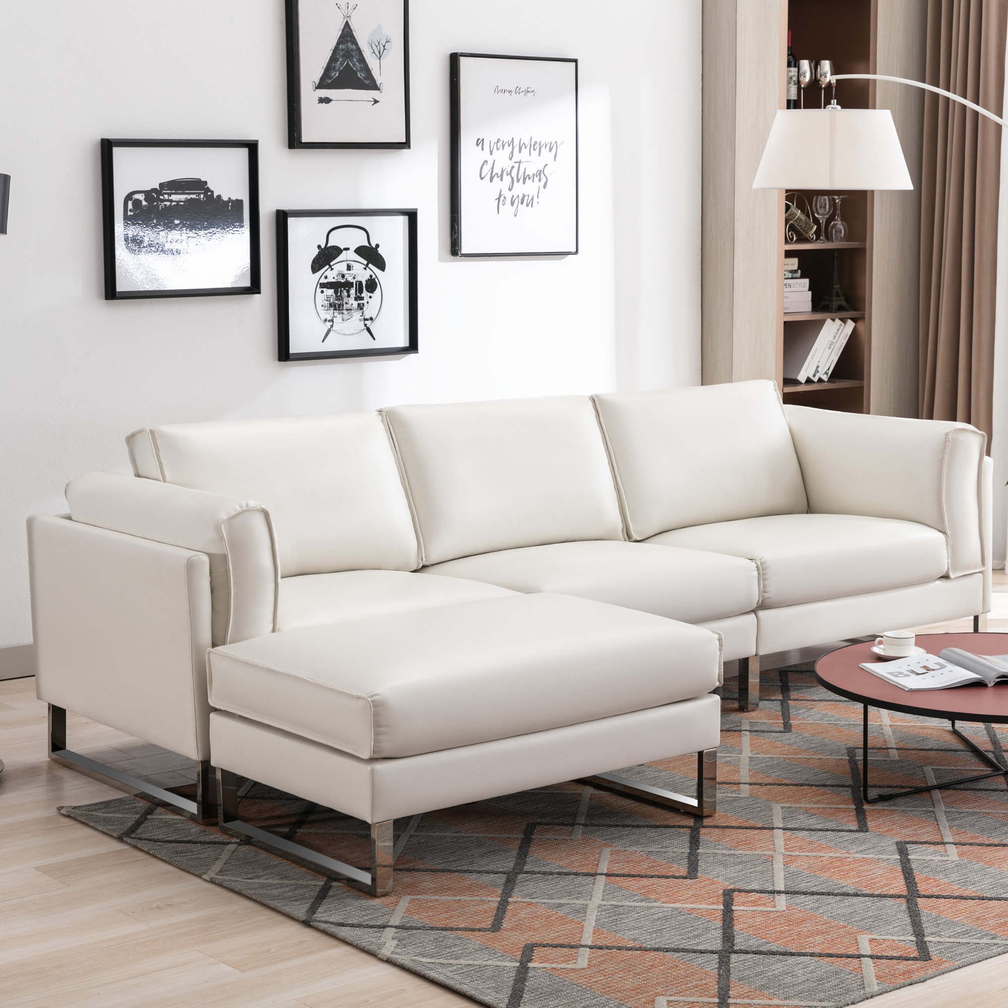 Wade Logan® Armiya 4 Piece Chaise Sectional & Reviews Wayfair Canada