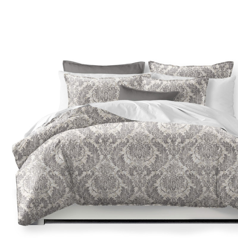 Ensemble de housse de couette en lin Bordeau, Housse de couette pour très grand lit super + 2 t, Rosé