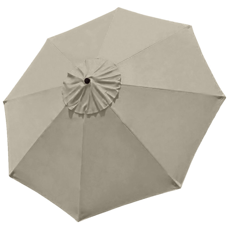 Housse pour parasol de terrasse en tissu 8 pièces Caeleb, Beige