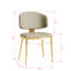 Table de salle à manger rectangulaire pour 6 personnes de 71 x 35,4 pouces, blanc et doré, avec table et base en E, base en pierre frittée, surface délicate de 71 po, éraflure et support stable