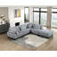 Living Room Furniture Corner Chair Grey Corduroy Upholstery 1Pc Corner Wedge Soft Cushion Solid Wood Legs