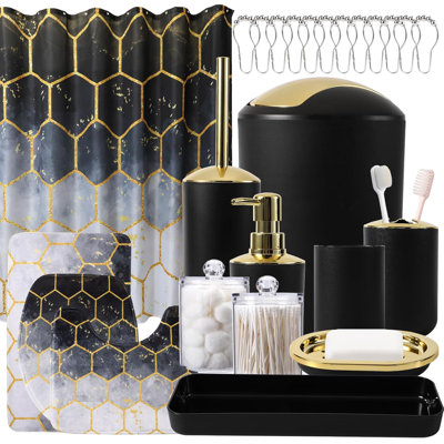 Black Bathroom Set