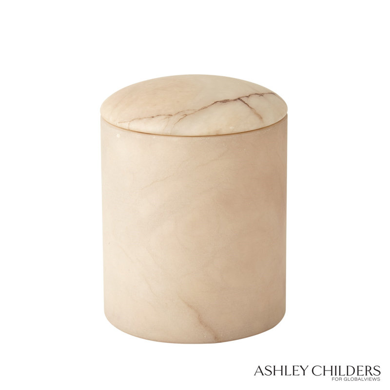Gala Alabaster Canister-Tall, Beige