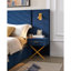 Très grand lit plateforme tapissier bleu, 1 pièce
