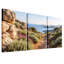 «Rocky Path Through Mauve Wildflowers To Blue Sea Coast», ensemble de 3 toiles murales-432046865