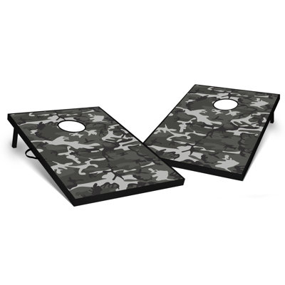 2' X 3' Gray Camo Tailgate Size Cornhole Set -  Skip's Garage, CHAJ2x3WF-100