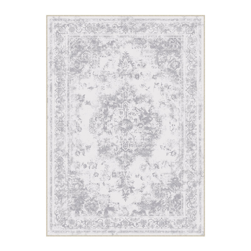 Tapis oriental Cora, Rectangle 7 pi 9 po x 9 pi 9 po, Gris