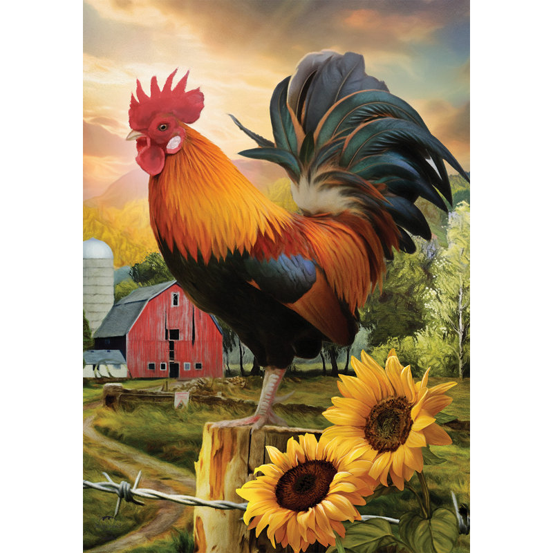 Drapeau de maison d'été Fancy Rooster