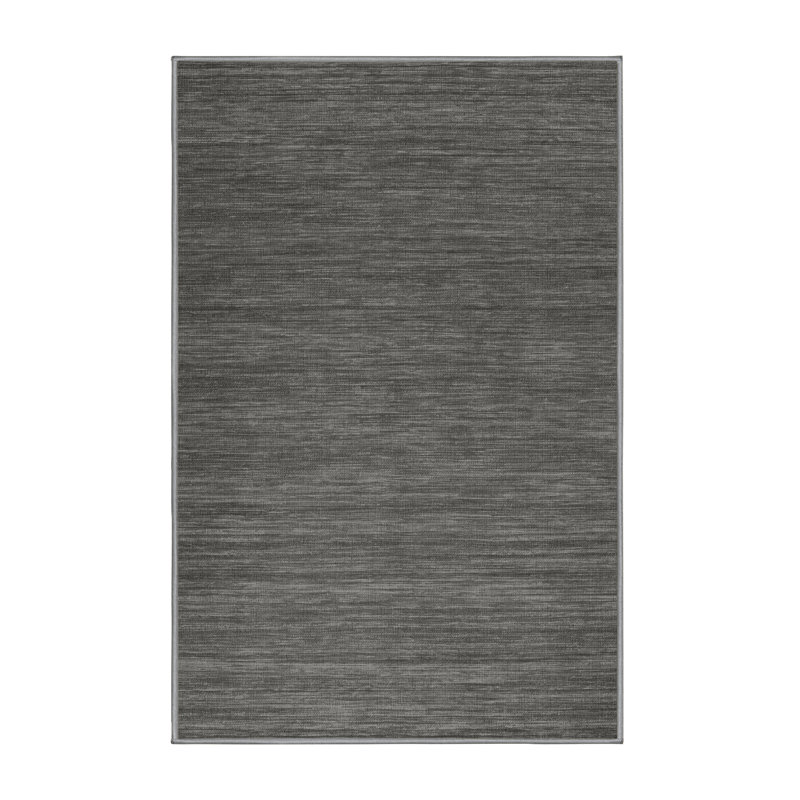 Tapis gris uni lavable à la machine, Rectangulaire 2 pi x 3 pi