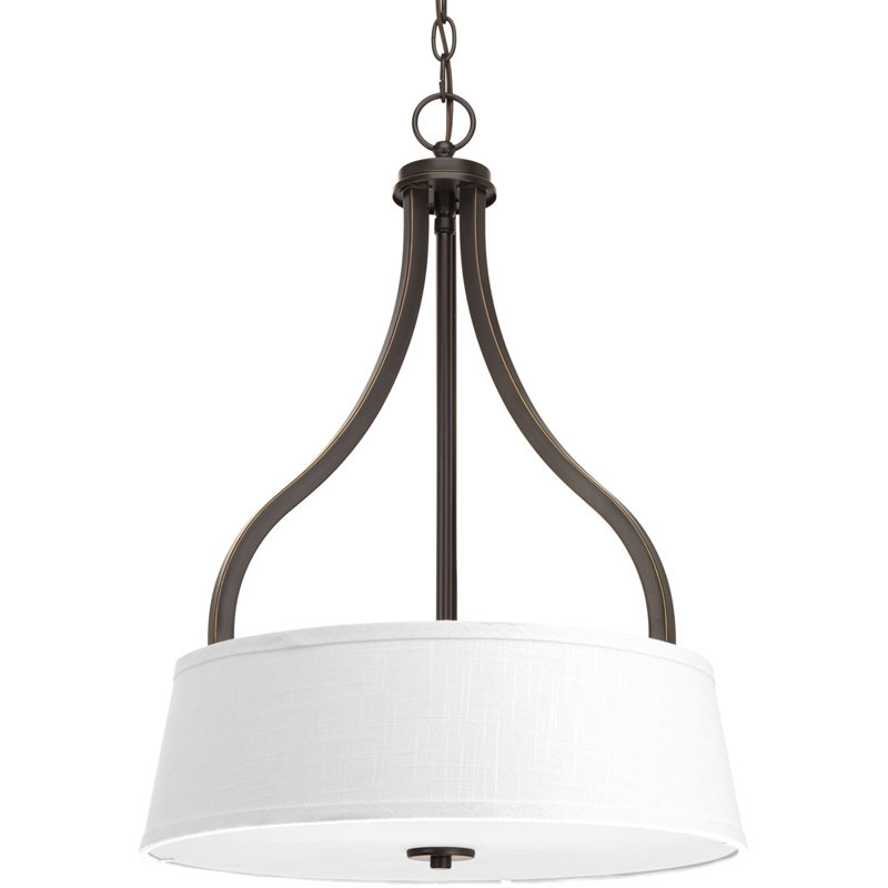 Kenery 3 - Light Dimmable Drum Chandelier, Antique Bronze
