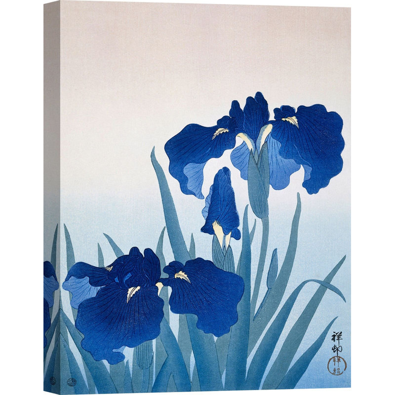 Iris Flowers by Ohara Koson - Wrapped Canvas Print, 80cm H x 60cm W x 4cm D