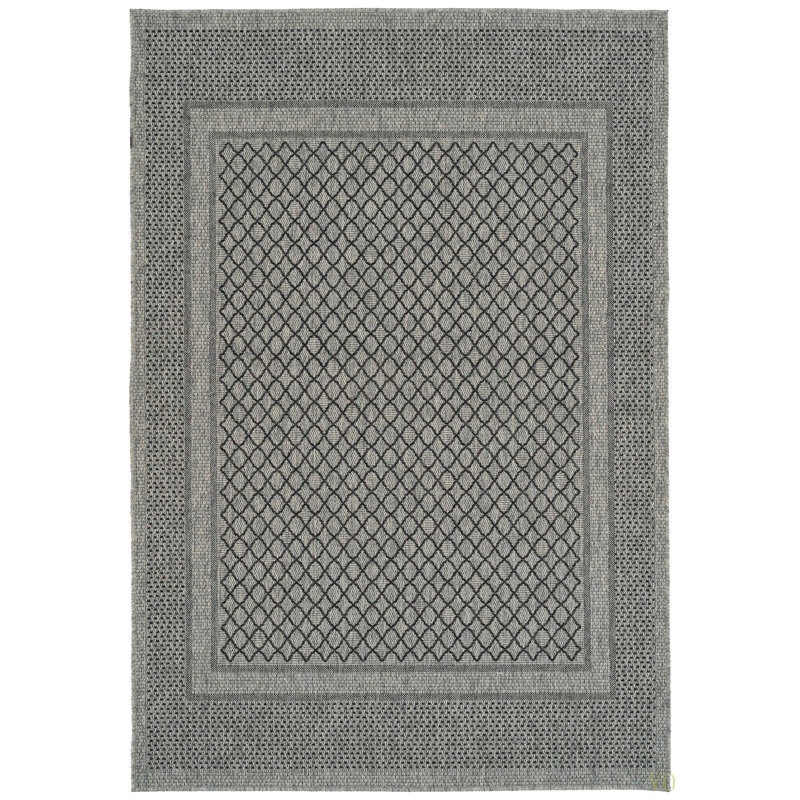 Tapis rectangulaire moderne, transitionnel, géométrique, sud-ouest, texturé