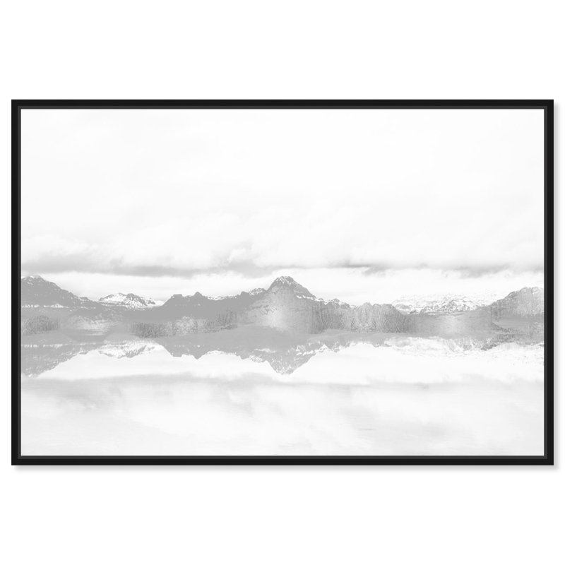 «Abstract Landscape Stood Still and Wondered Mountains», impression sur toile tendue, H 10 po x l 15 po, Noir