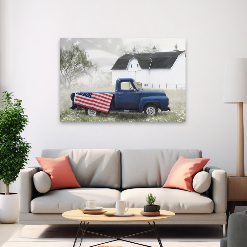Country Patriotic Pride - Photographie contemporaine, art de grange à la ferme, H 40 po x l 60 po