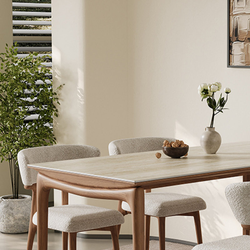 Retro and modern dining table, 29.5"H x 62.9"L x 31.4"W