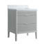 Ensemble de meuble-lavabo autoportant 30 po avec 2 ensembles de poignées et plateau en marbre d'ingénierie entièrement assemblé-115672298