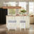 24 Inch Barstools Wood Kitchen Counter Height Bar Island Stools With Saddle Seats Backless Set Of 4-1620195053
