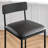 2pcs Bar Stools Kitchen Bar Stools With Footrest, 25.5 In Upholstered Bar Chairs Counter Barstools Black-303911143
