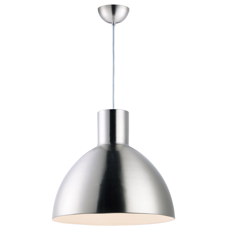 Wava 1 - Light Single Pendant, Satin Nickel, 13.75" H x 13.75" W x 13.75" D
