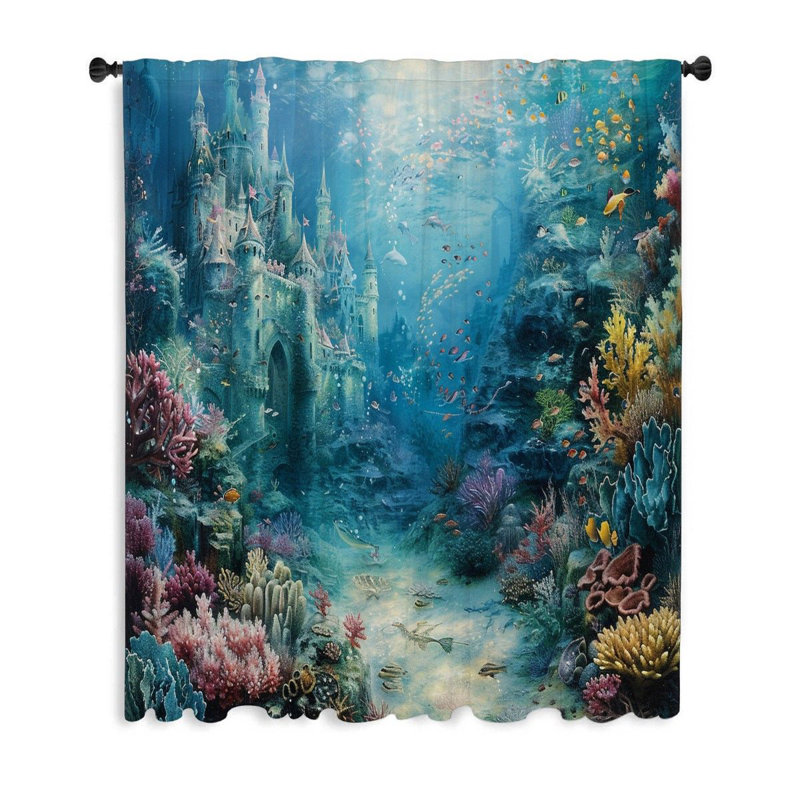 Matic Polyester Sheer Curtain Single Panel, 50" W x 96" L